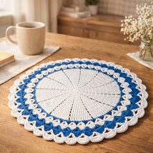 Crochet Round Placemat Pattern PDF, Large Table Mat Design for Farmhouse Kitchen Decor