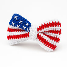 Crochet American Flag Bow Pattern PDF, Patriotic Hair Bow Design, Fourth Of July Accessory