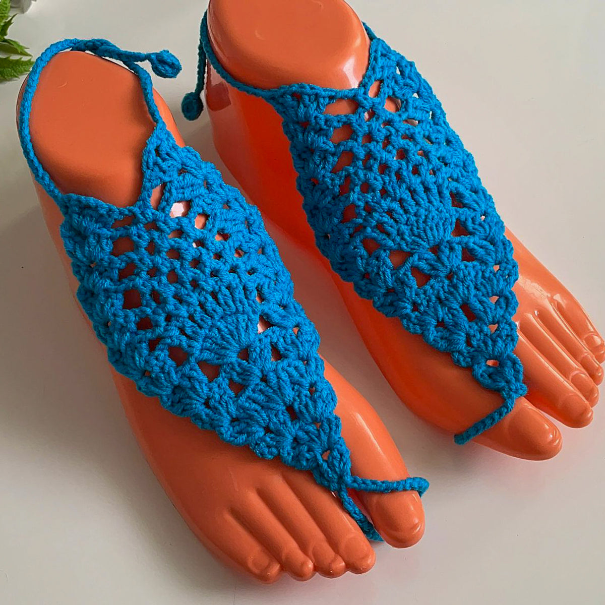 Crochet Barefoot Sandals Pattern PDF, Boho Foot Jewelry Design, Summer Beach Accessory