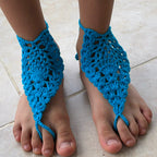 Crochet Barefoot Sandals Pattern PDF, Boho Foot Jewelry Design, Summer Beach Accessory
