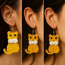 Crochet Cat Earrings Tutorial PDF- Unique Present for Cat Lovers