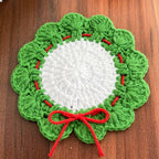 Crochet Christmas Coaster Pattern – Festive Holiday Table Decoration PDF - Hand Trendy
