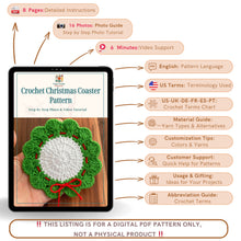 Crochet Christmas Coaster Pattern – Festive Holiday Table Decoration PDF