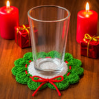 Crochet Christmas Coaster Pattern – Festive Holiday Table Decoration PDF - Hand Trendy