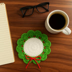 Crochet Christmas Coaster Pattern – Festive Holiday Table Decoration PDF - Hand Trendy