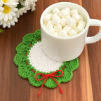 Crochet Christmas Coaster Pattern – Festive Holiday Table Decoration PDF - Hand Trendy
