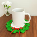 Crochet Christmas Coaster Pattern – Festive Holiday Table Decoration PDF - Hand Trendy