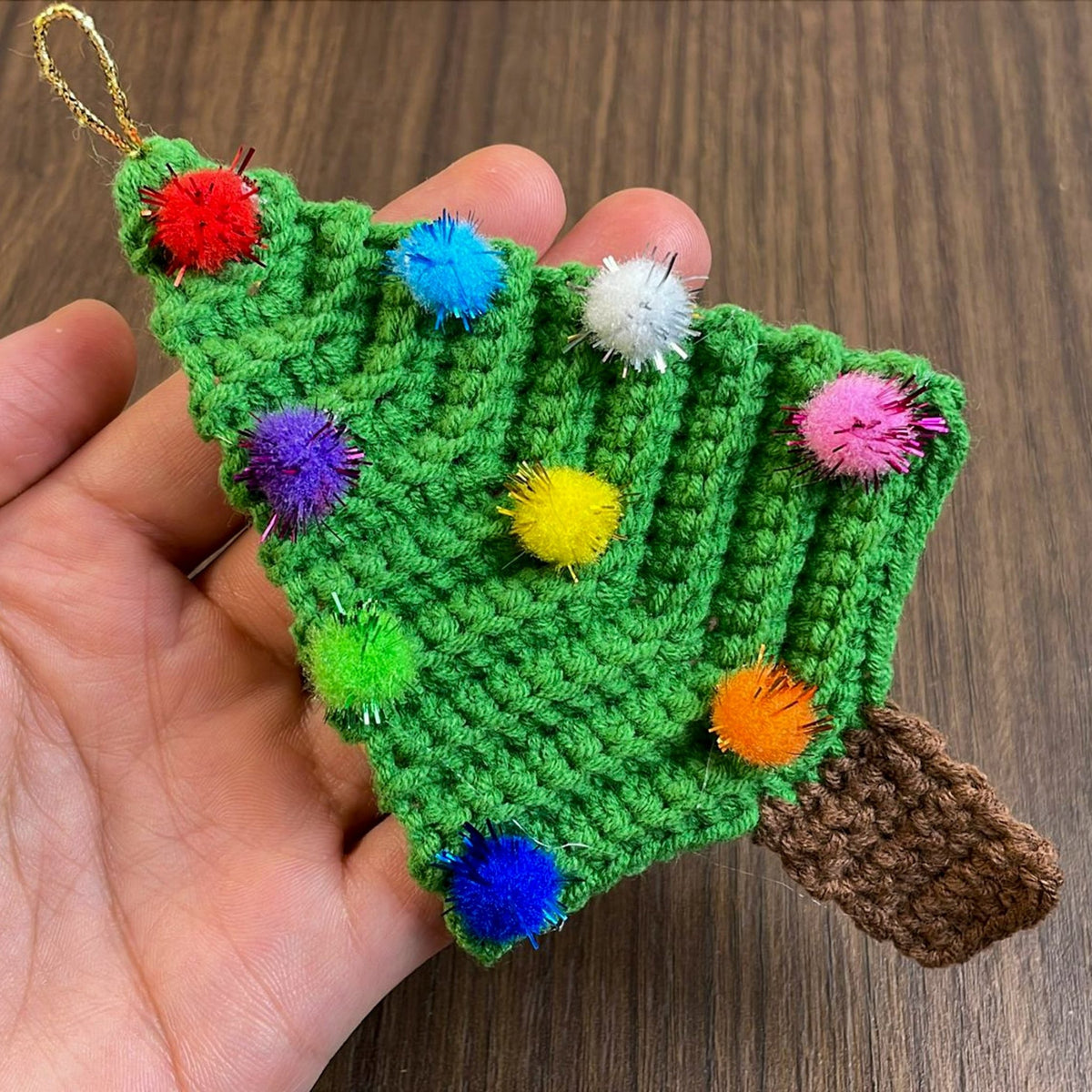 Crochet Christmas Tree Ornament PDF Pattern for Handmade Holiday Decor Gift Idea - Hand Trendy