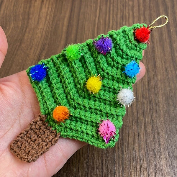 Crochet Christmas Tree Ornament PDF Pattern for Handmade Holiday Decor Gift Idea