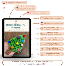 Crochet Christmas Tree Ornament PDF Pattern for Handmade Holiday Decor Gift Idea