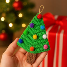 Crochet Christmas Tree Ornament PDF Pattern for Handmade Holiday Decor Gift Idea