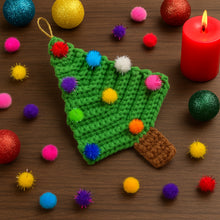 Crochet Christmas Tree Ornament PDF Pattern for Handmade Holiday Decor Gift Idea