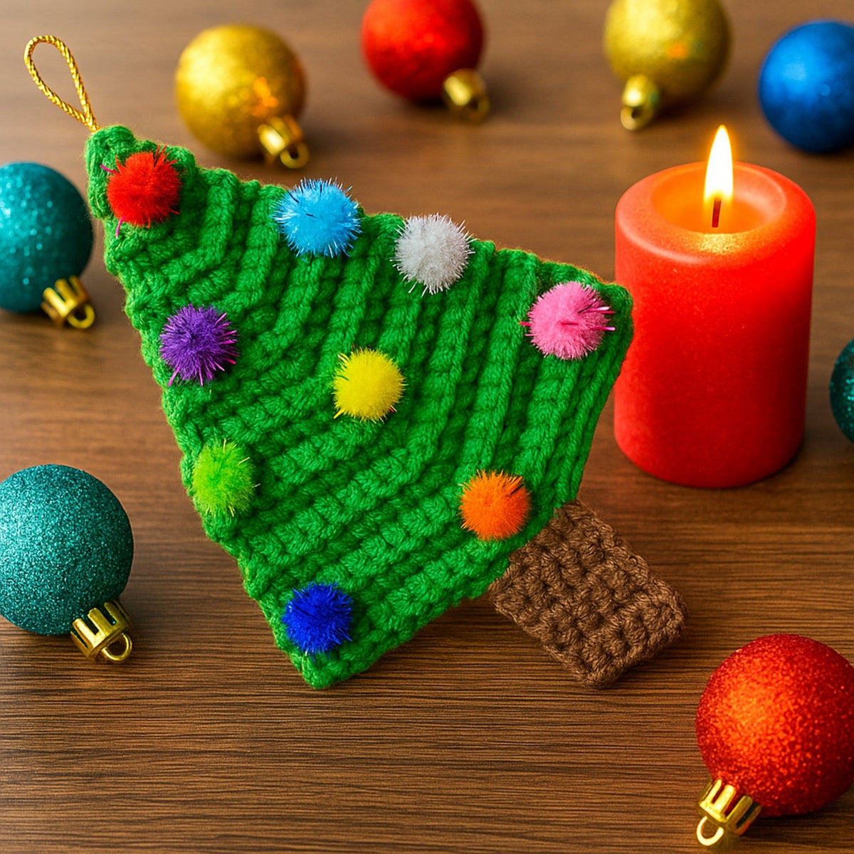 Crochet Christmas Tree Ornament PDF Pattern for Handmade Holiday Decor Gift Idea - Hand Trendy