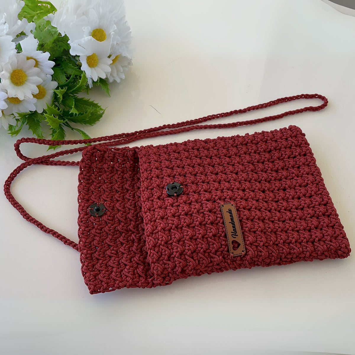 Crochet Crossbody Bag Pattern PDF, Textured Mini Shoulder Purse, Everyday Phone Pouch