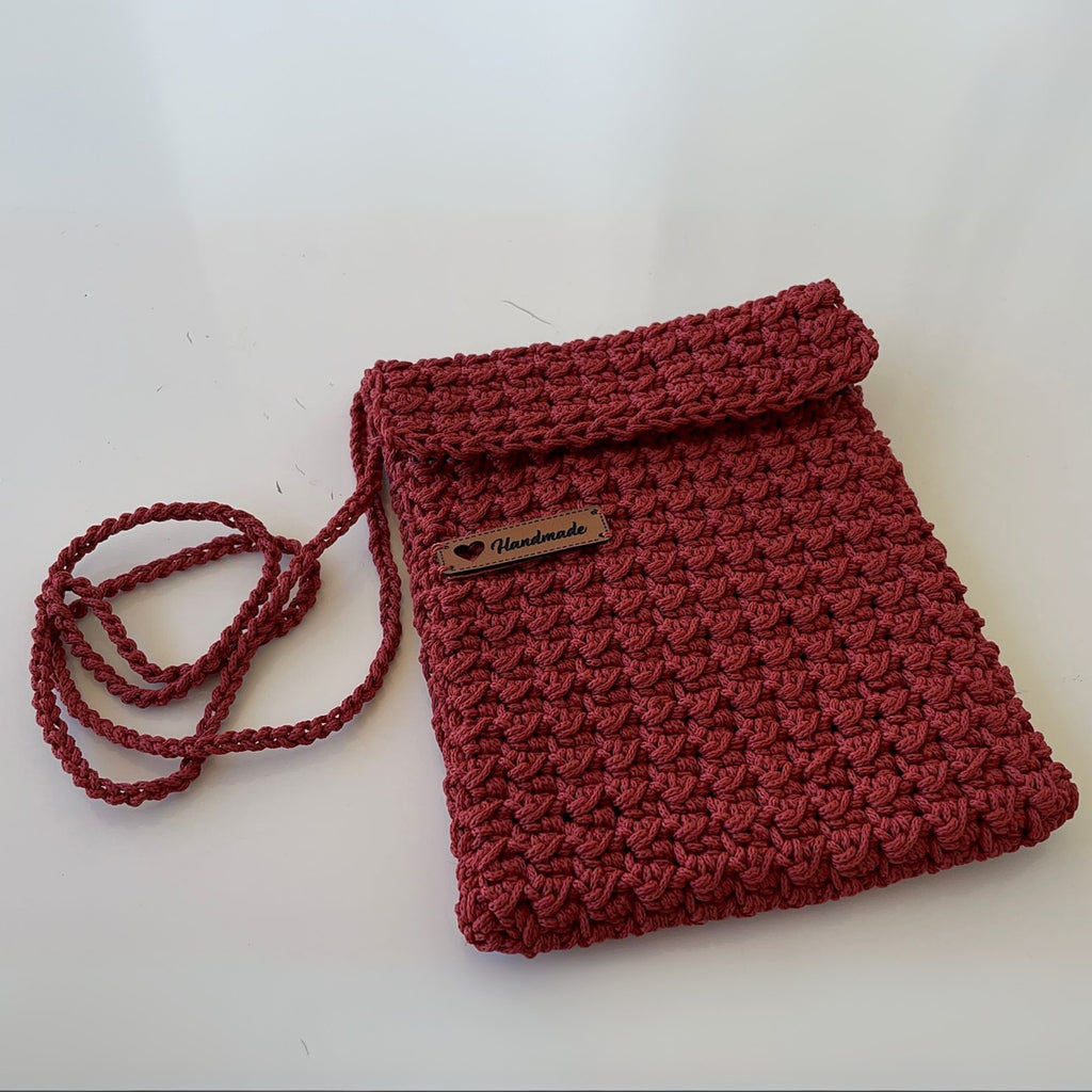 Crochet Crossbody Bag Pattern PDF, Textured Mini Shoulder Purse, Everyday Phone Pouch