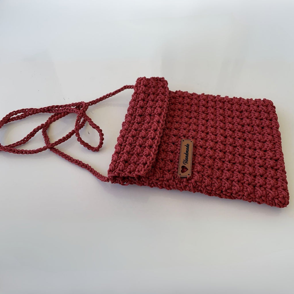 Crochet Crossbody Bag Pattern PDF, Textured Mini Shoulder Purse, Everyday Phone Pouch