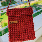 Crochet Crossbody Bag Pattern PDF, Textured Mini Shoulder Purse, Everyday Phone Pouch