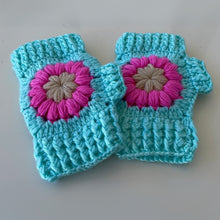 Crochet Fingerless Gloves Pattern With Floral Motif PDF Hand Warmers Design