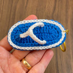 Crochet Flip Flop Keychain Pattern PDF, Mini Sandal Charm Tutorial, Summer Bag Accessory