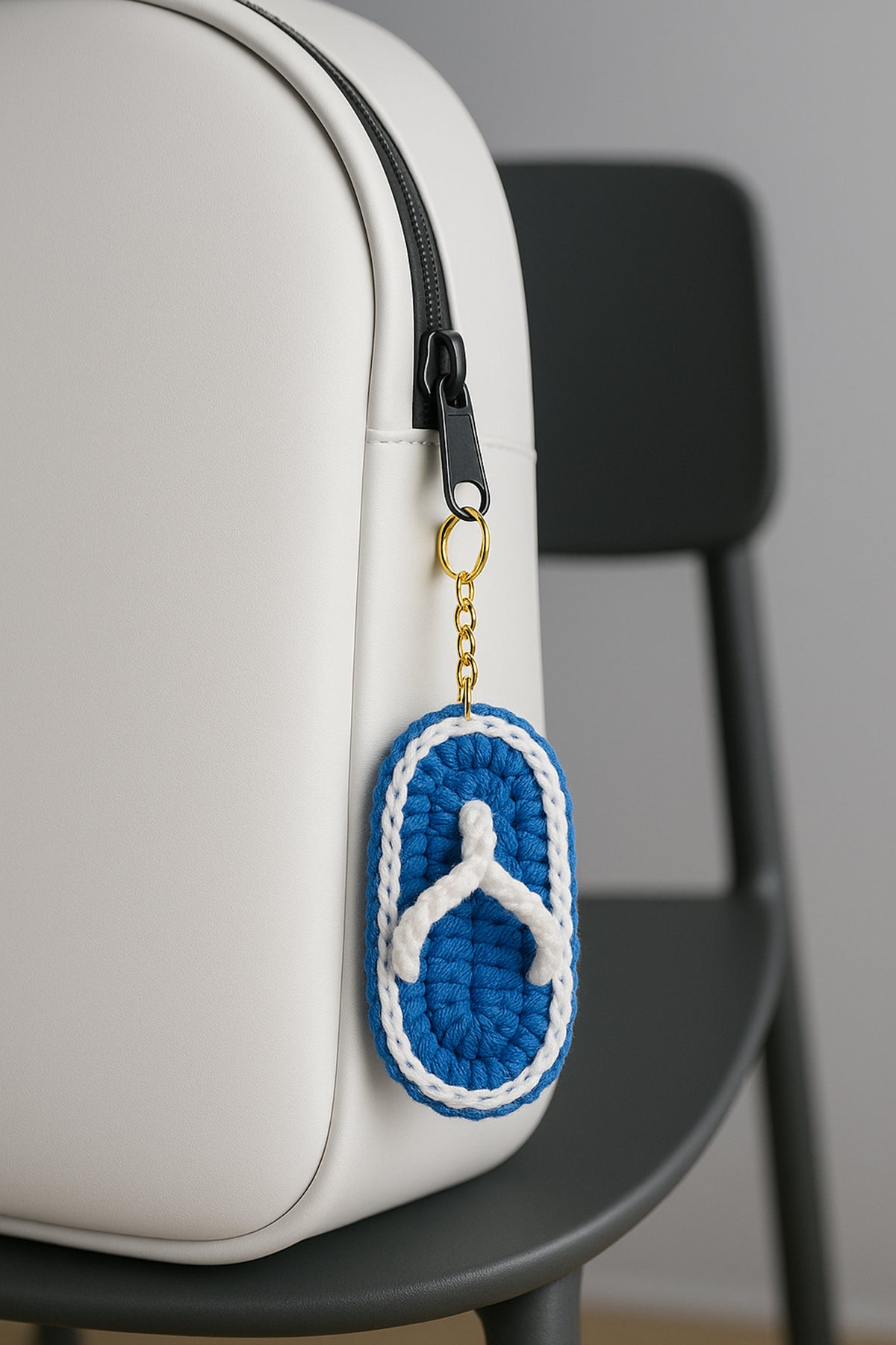 Crochet Flip Flop Keychain Pattern PDF, Mini Sandal Charm Tutorial, Summer Bag Accessory