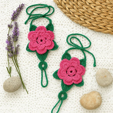 Crochet Flower Barefoot Sandals Pattern PDF, Lace Up Beach Foot Jewelry Design