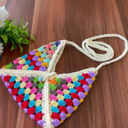 Crochet Granny Square Bag Pattern PDF, Summer Beach Mini Bag Tutorial Download