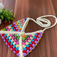 Crochet Granny Square Bag Pattern PDF, Summer Beach Mini Bag Tutorial Download