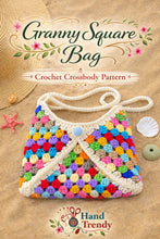 Crochet Granny Square Bag Pattern PDF, Summer Beach Mini Bag Tutorial Download