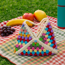 Crochet Granny Square Bag Pattern PDF, Summer Beach Mini Bag Tutorial Download