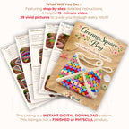 Crochet Granny Square Bag Pattern PDF, Summer Beach Mini Bag Tutorial Download