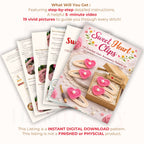 Crochet Heart Hair Clip Pattern PDF, Pearl Heart Applique Design, Cute Snap Clip Cover