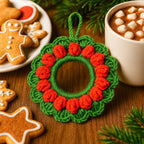 Crochet Holiday Ring Ornament Pattern – Simple PDF Christmas Decoration Guide - Hand Trendy