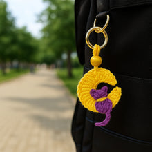 Crochet Moon Keychain Pattern PDF, Crescent Moon Bag Charm Tutorial, Cute Keyring Ornament