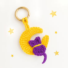 Crochet Moon Keychain Pattern PDF, Crescent Moon Bag Charm Tutorial, Cute Keyring Ornament