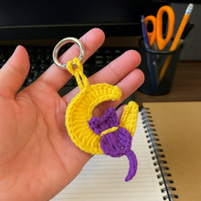 Crochet Moon Keychain Pattern PDF, Crescent Moon Bag Charm Tutorial, Cute Keyring Ornament