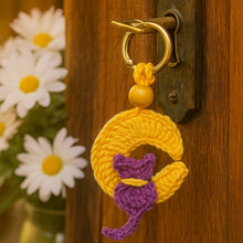 Crochet Moon Keychain Pattern PDF, Crescent Moon Bag Charm Tutorial, Cute Keyring Ornament