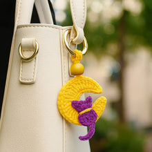 Crochet Moon Keychain Pattern PDF, Crescent Moon Bag Charm Tutorial, Cute Keyring Ornament