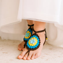 Crochet Motif Barefoot Sandals Pattern, Granny Style Foot Jewelry Design, Summer Beach Toe Anklet Sandals