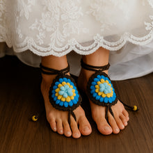Crochet Motif Barefoot Sandals Pattern, Granny Style Foot Jewelry Design, Summer Beach Toe Anklet Sandals