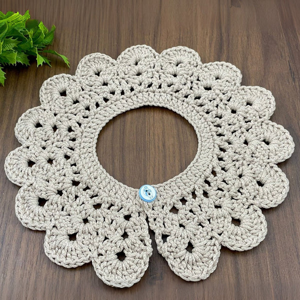 Crochet Peter Pan Collar Pattern For Detachable Vintage Style Lace Neck Accessory Design - Hand Trendy