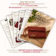 Crochet Pouch Pattern PDF Wallet Organizer Drawstring Phone Card Coin Holder