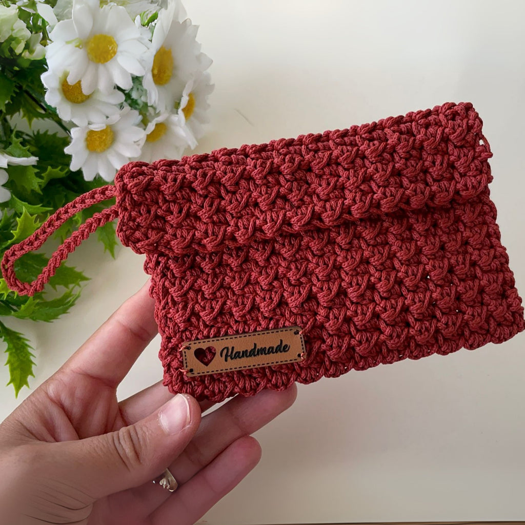 Crochet Pouch Pattern PDF Wallet Organizer Drawstring Phone Card Coin Holder