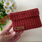 Crochet Pouch Pattern PDF Wallet Organizer Drawstring Phone Card Coin Holder