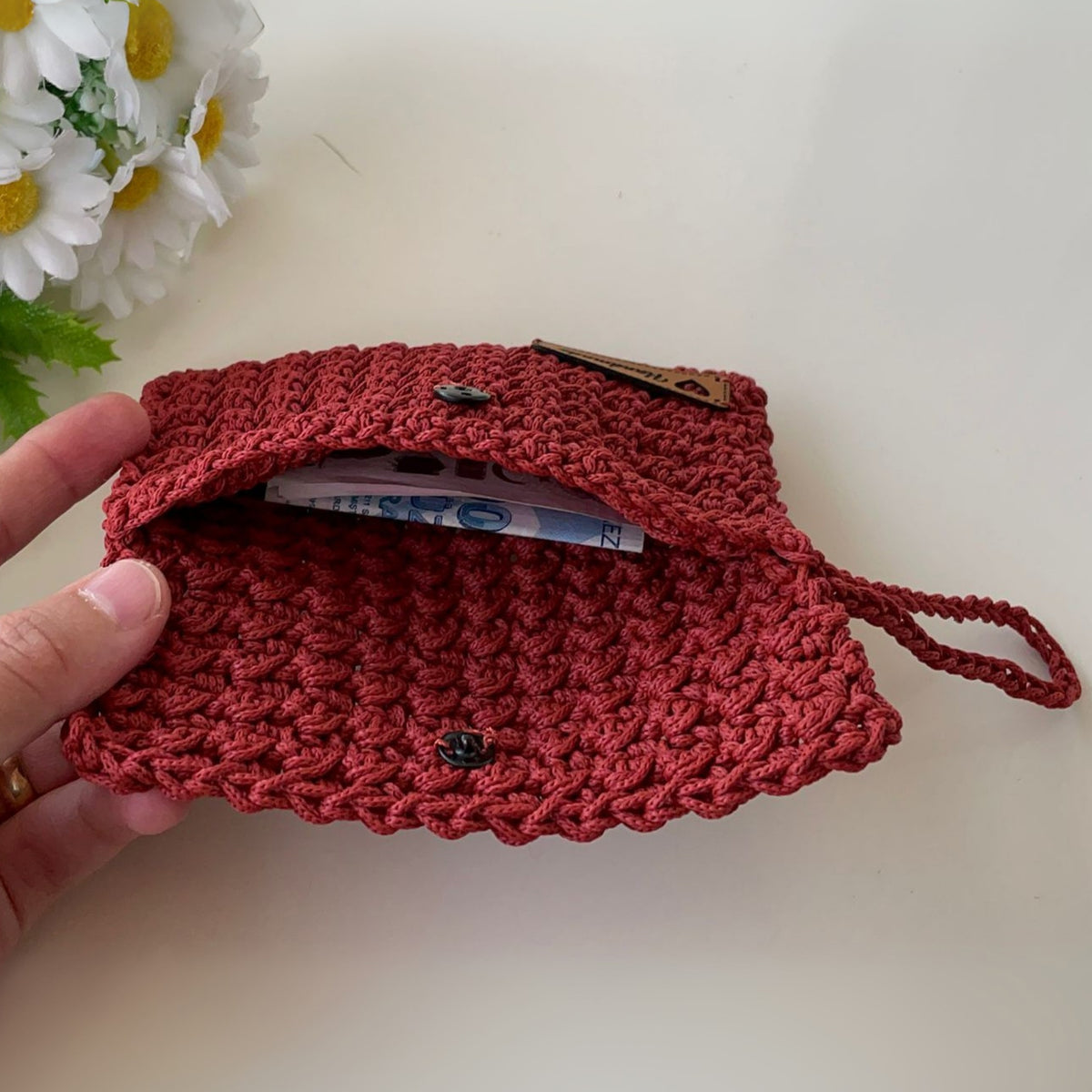 Crochet Pouch Pattern PDF Wallet Organizer Drawstring Phone Card Coin Holder