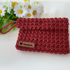 Crochet Pouch Pattern PDF Wallet Organizer Drawstring Phone Card Coin Holder