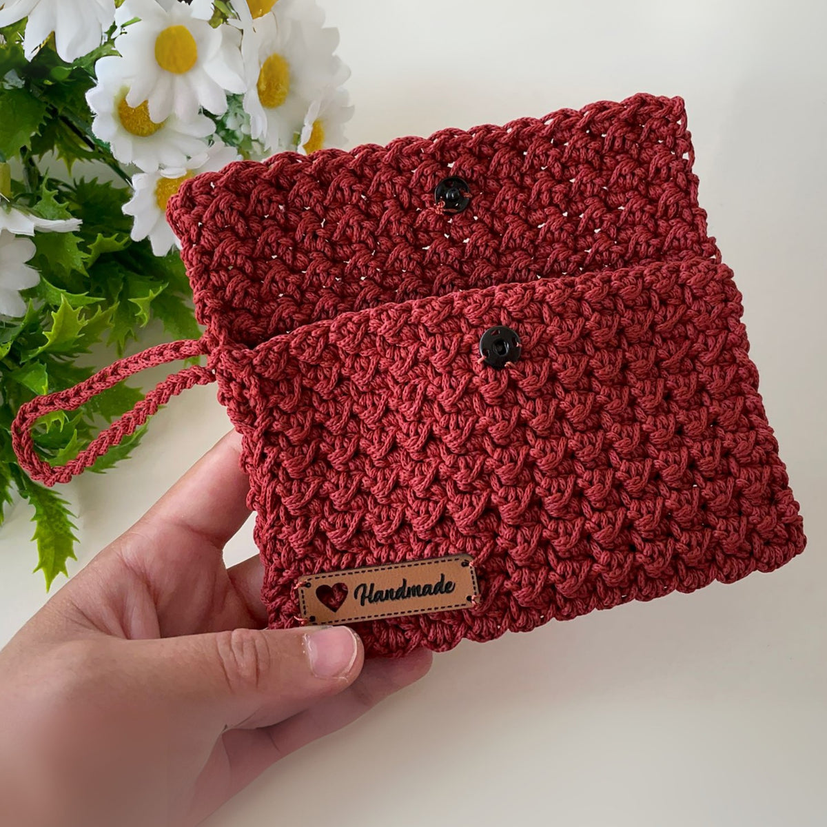 Crochet Pouch Pattern PDF Wallet Organizer Drawstring Phone Card Coin Holder