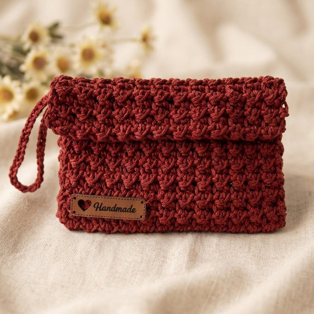 Crochet Pouch Pattern PDF Wallet Organizer Drawstring Phone Card - image 2