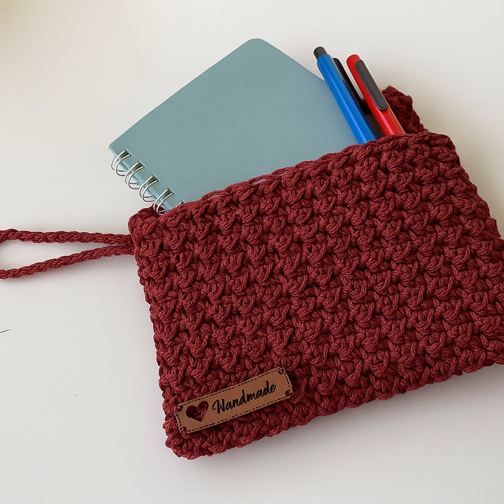 Crochet Pouch Pattern PDF Wallet Organizer Drawstring Phone Card Coin Holder