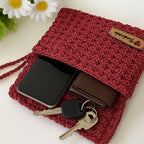 Crochet Pouch Pattern PDF Wallet Organizer Drawstring Phone Card - image 3