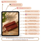 Crochet Pouch Pattern PDF Wallet Organizer Drawstring Phone Card Coin Holder
